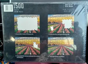  1500-Piece Jigsaw Puzzle – Tulip Field Landscape 