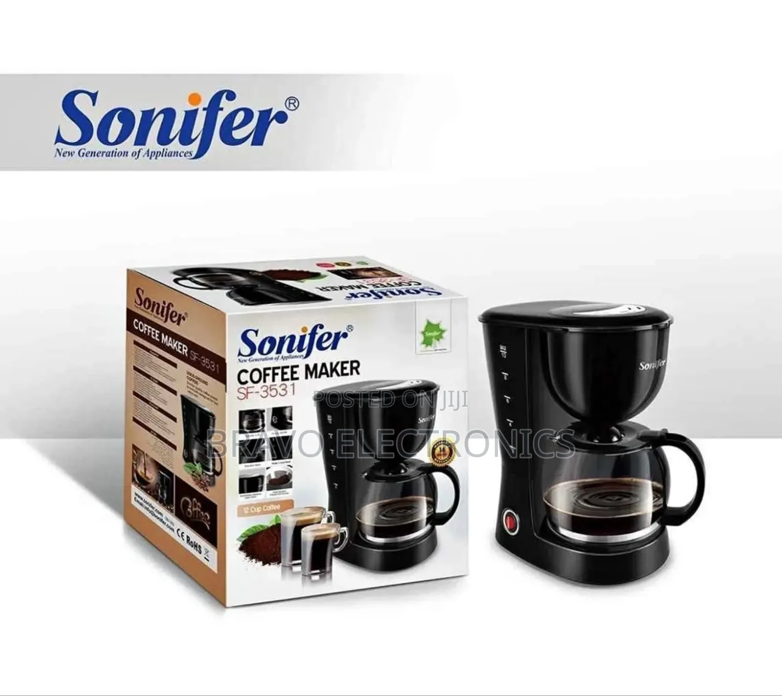 Sonifer 12-Cup Coffee Maker – Fresh Coffee Anytime!