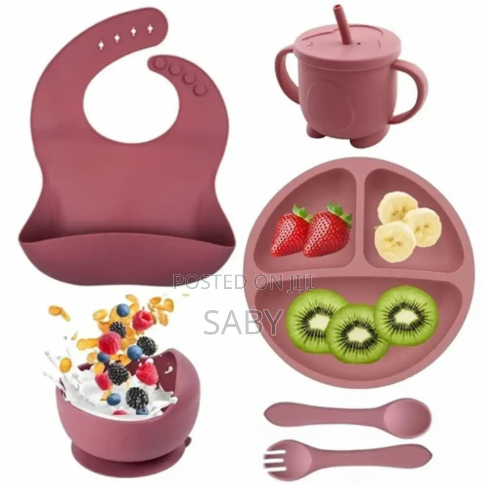 Silicon Bib +Bowl Set