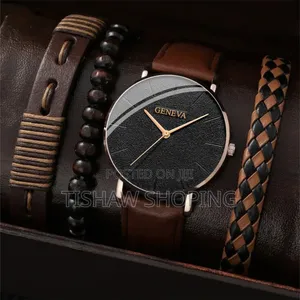 New Men Watch Luxury Bracelet Set Fashion Business