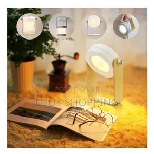 Compact Retractable Led Desk Lamp, Space-Saving Foldable Design,