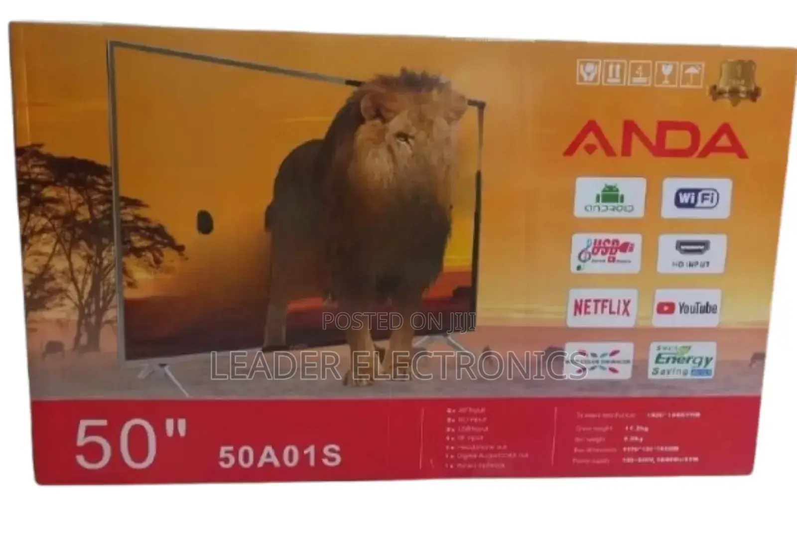 Anda Tv 50" Smart Android Tv New 2025