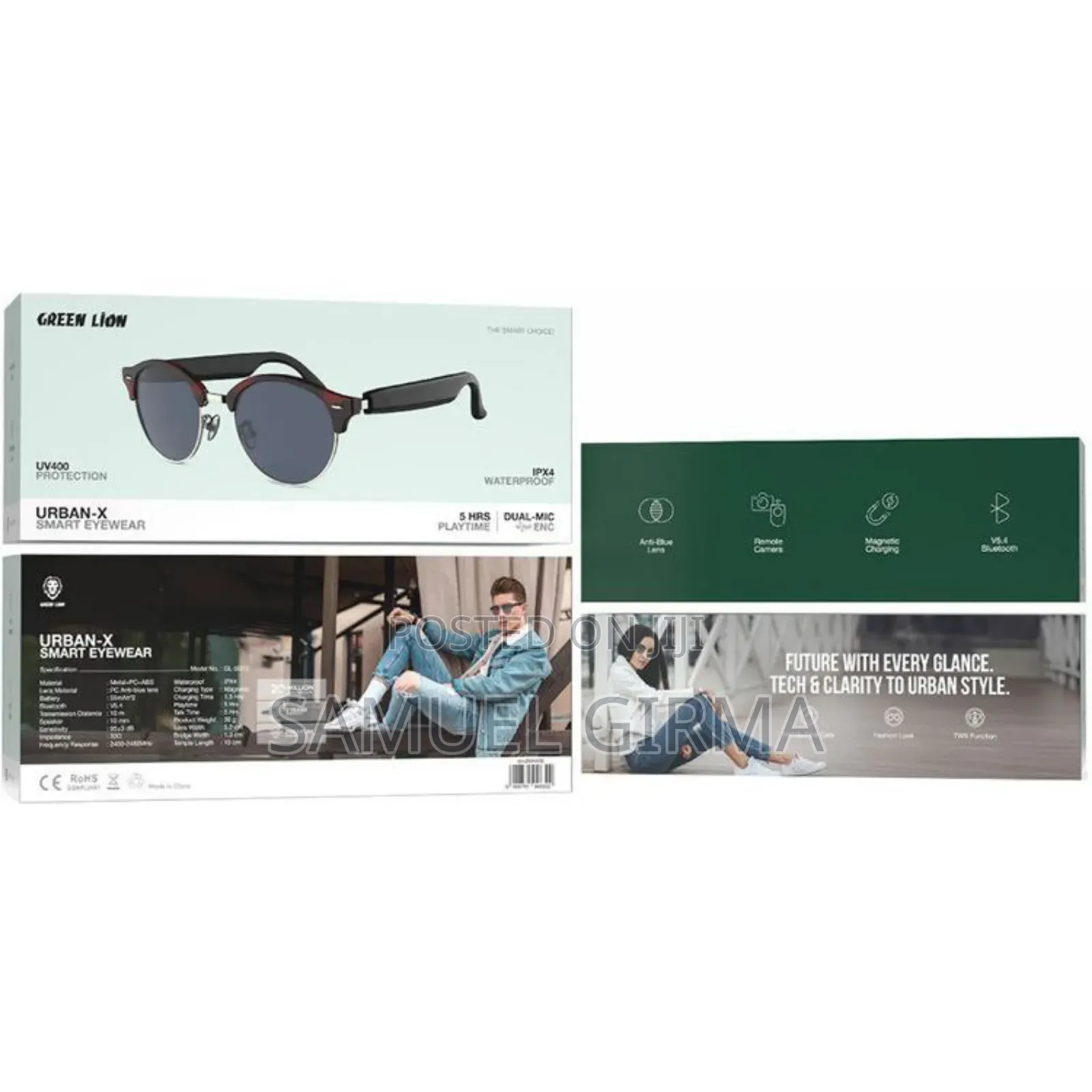 Green Lion Urban-x Smart Eyewear High-quality