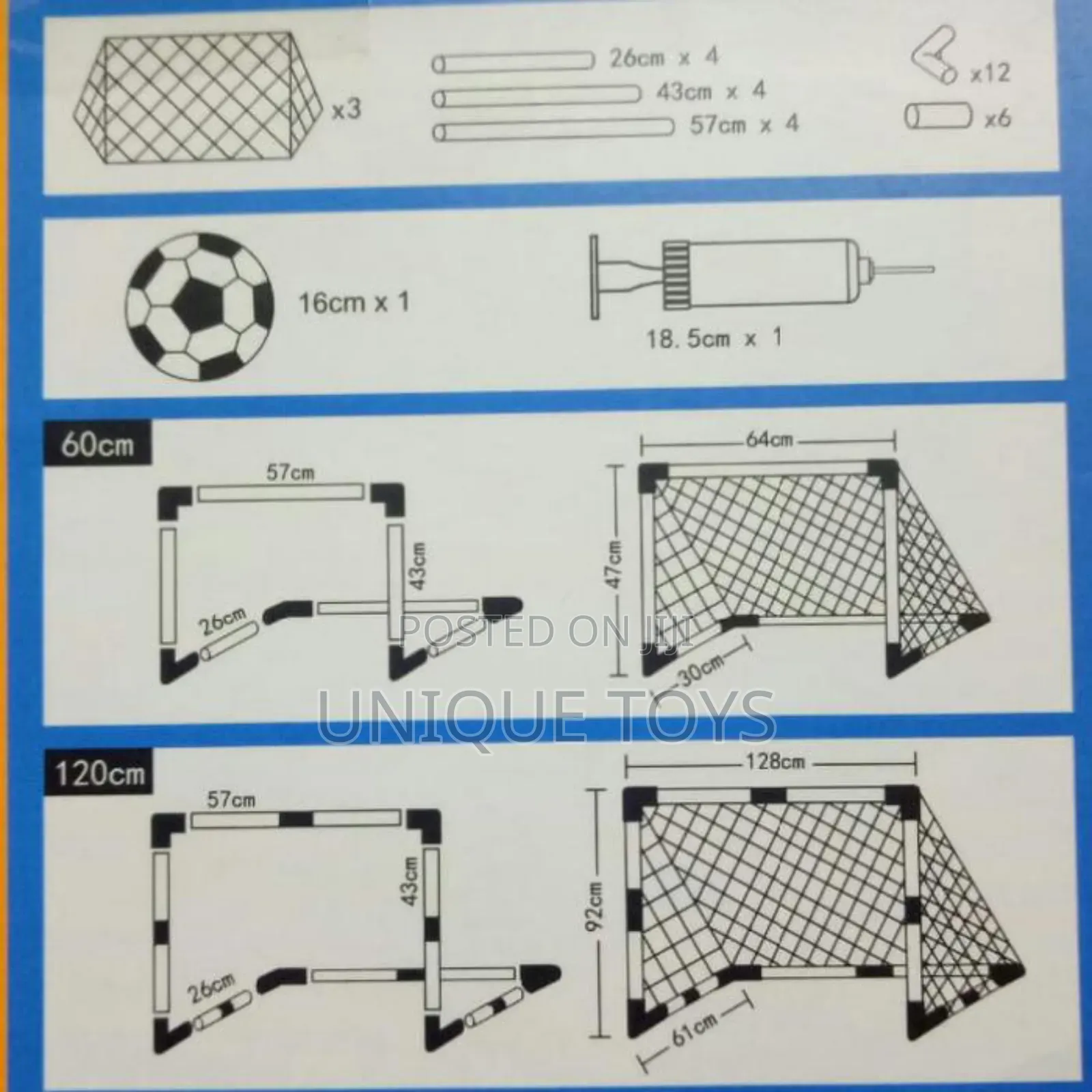 2-in-1 Joy Football Goals Set