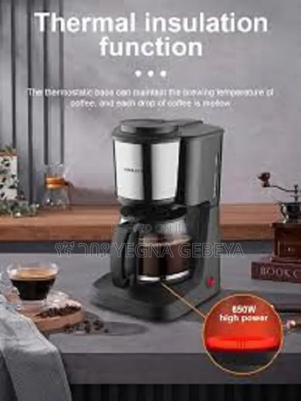 Sokany Coffee Maker Sk-125 – 900ml Capacity 650w Power