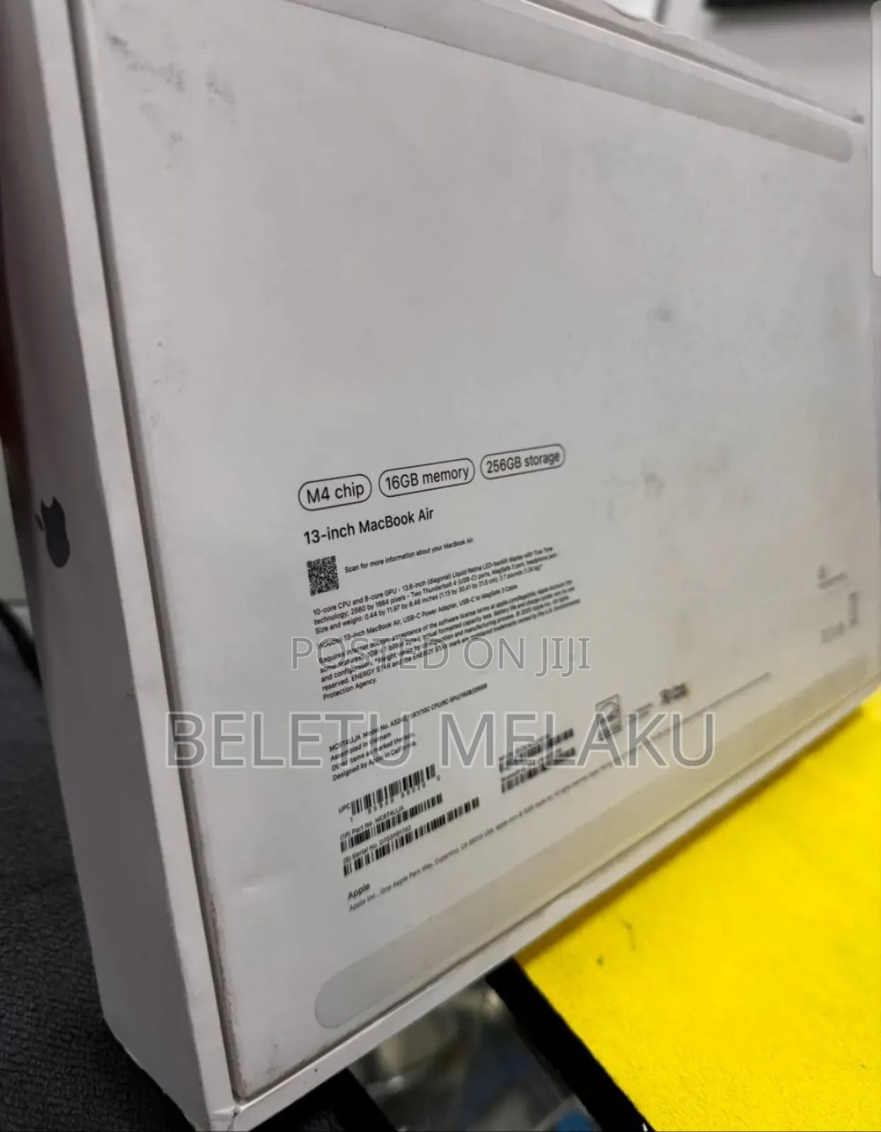 New Laptop Apple MacBook Air 2025 M4 13-Inch 16GB Apple M4 SSD 256GB