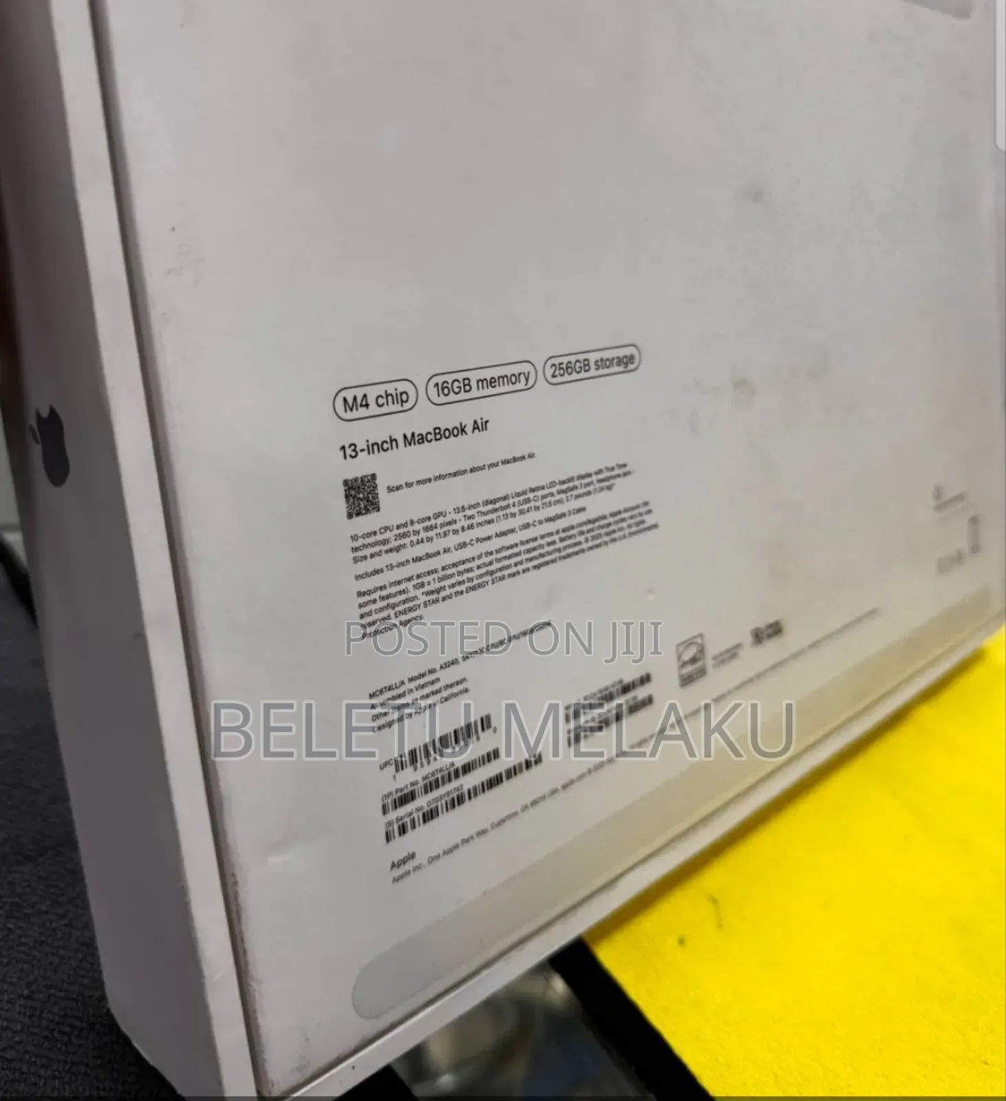 New Laptop Apple MacBook Air 2025 M4 13-Inch 16GB Apple M4 SSD 256GB