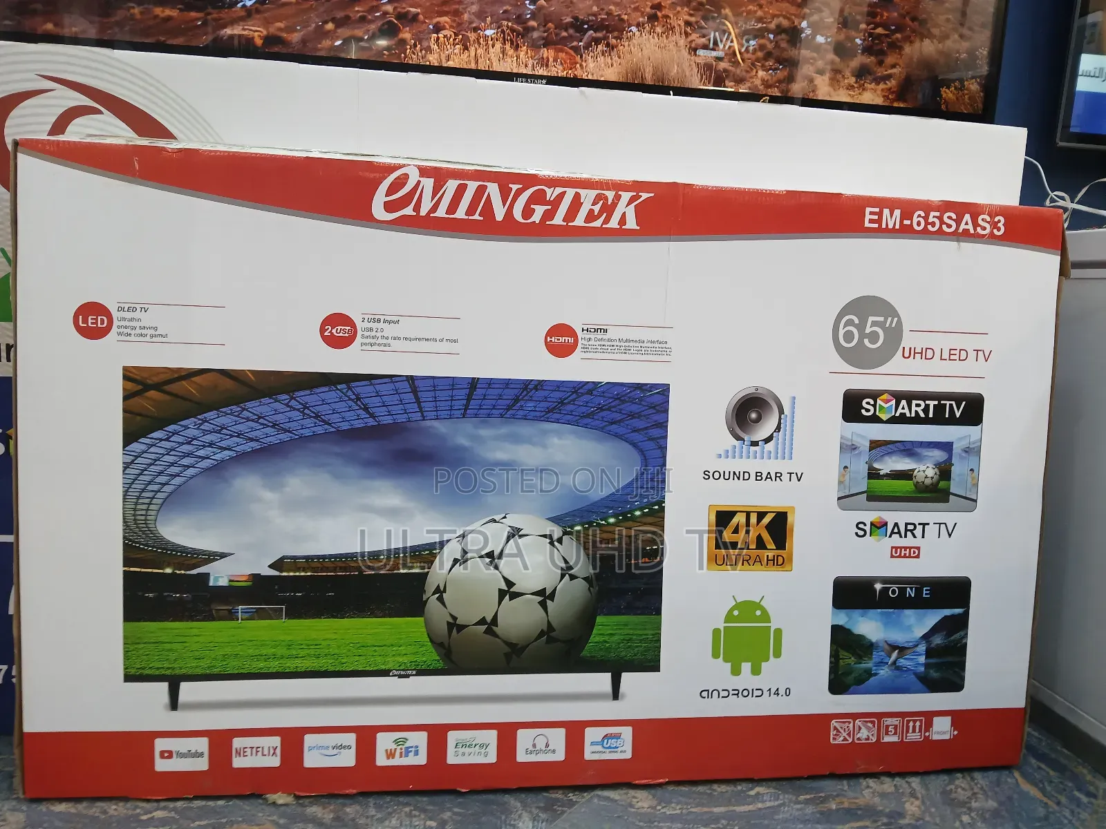 Emingtek 65 Inch Smart Android 14 Tv