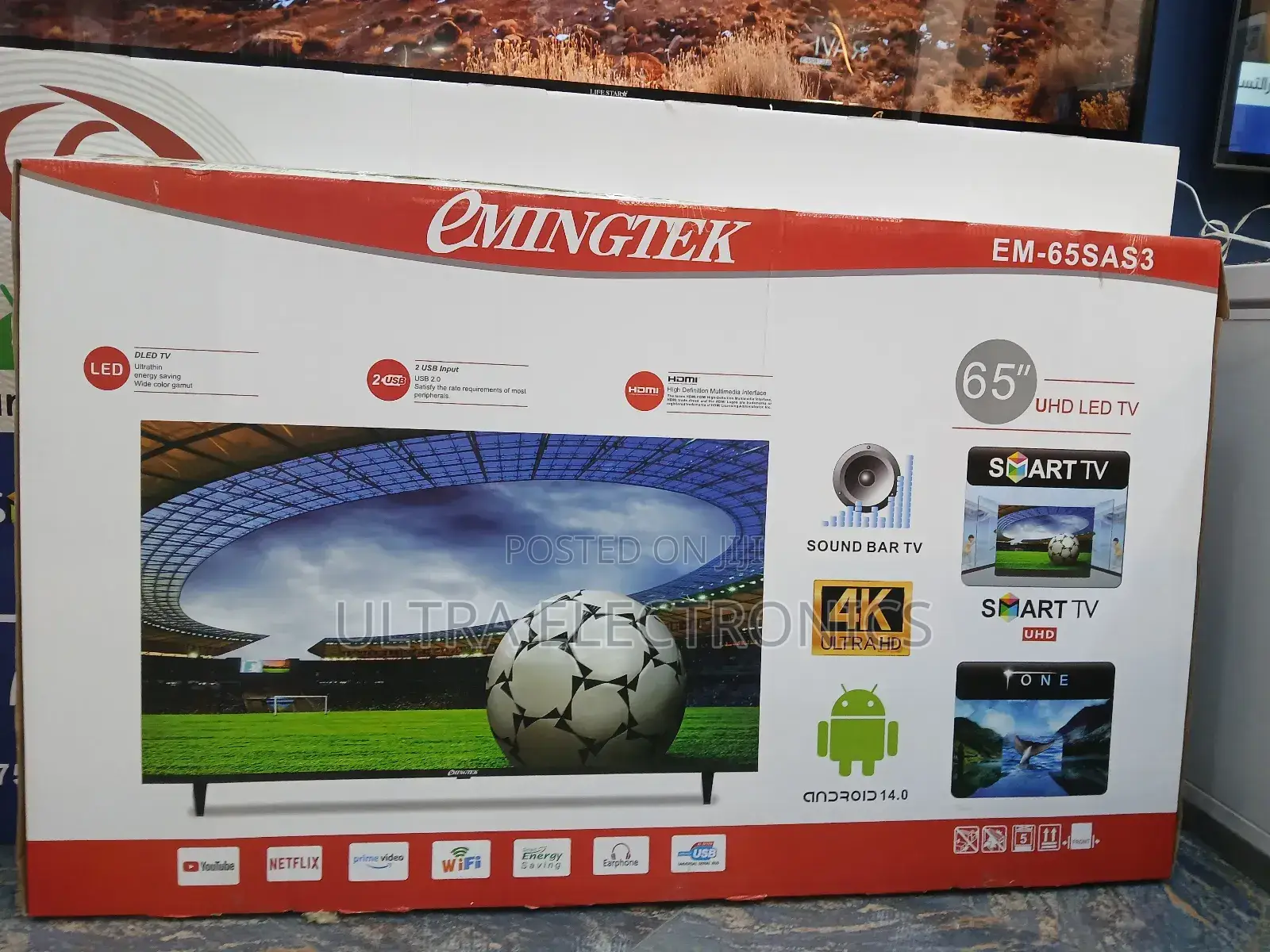 Emingtek 65 Inch Smart Android 14 Tv