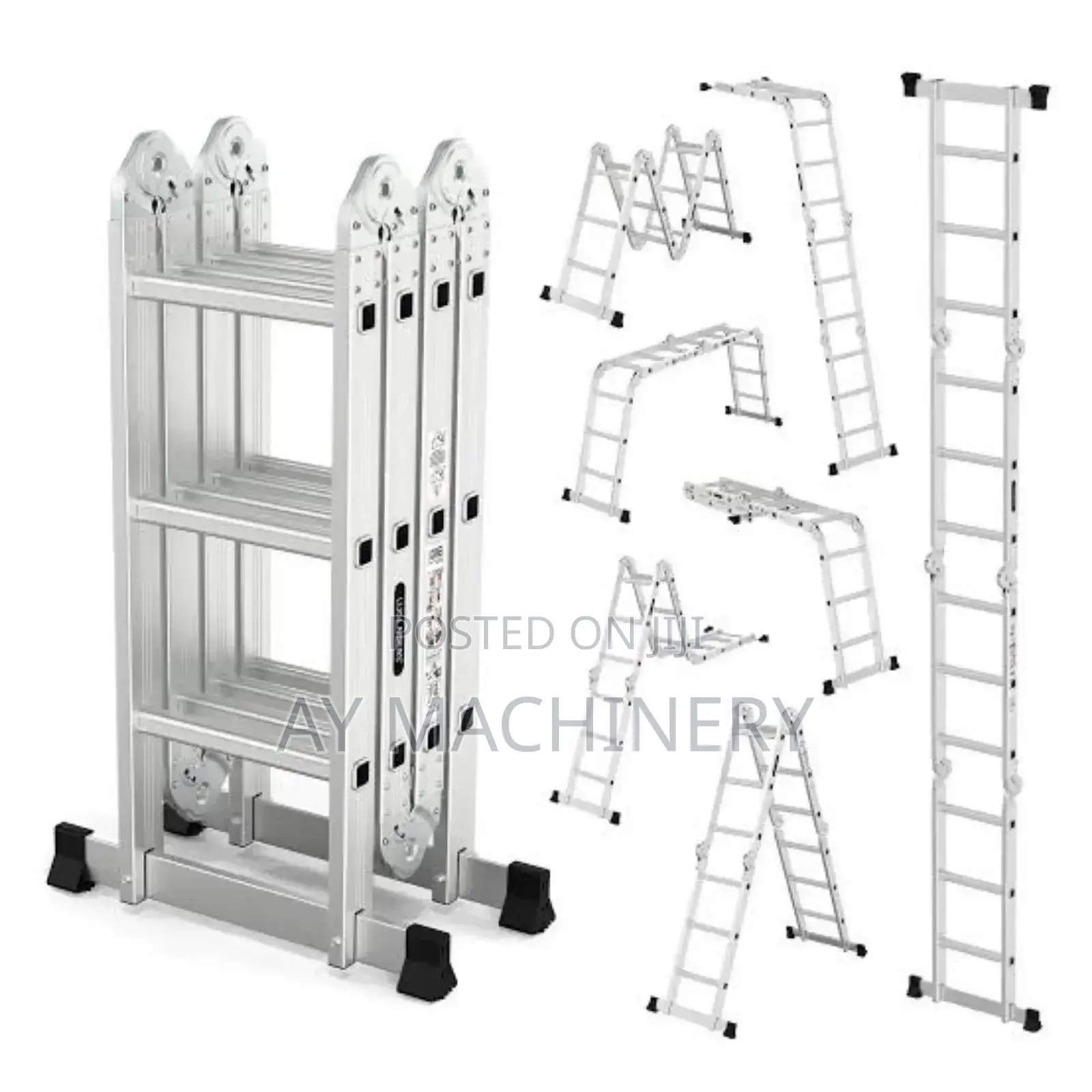 Multipurpose Aluminium Ladder 4meter ተጣጣፊ መሰላል