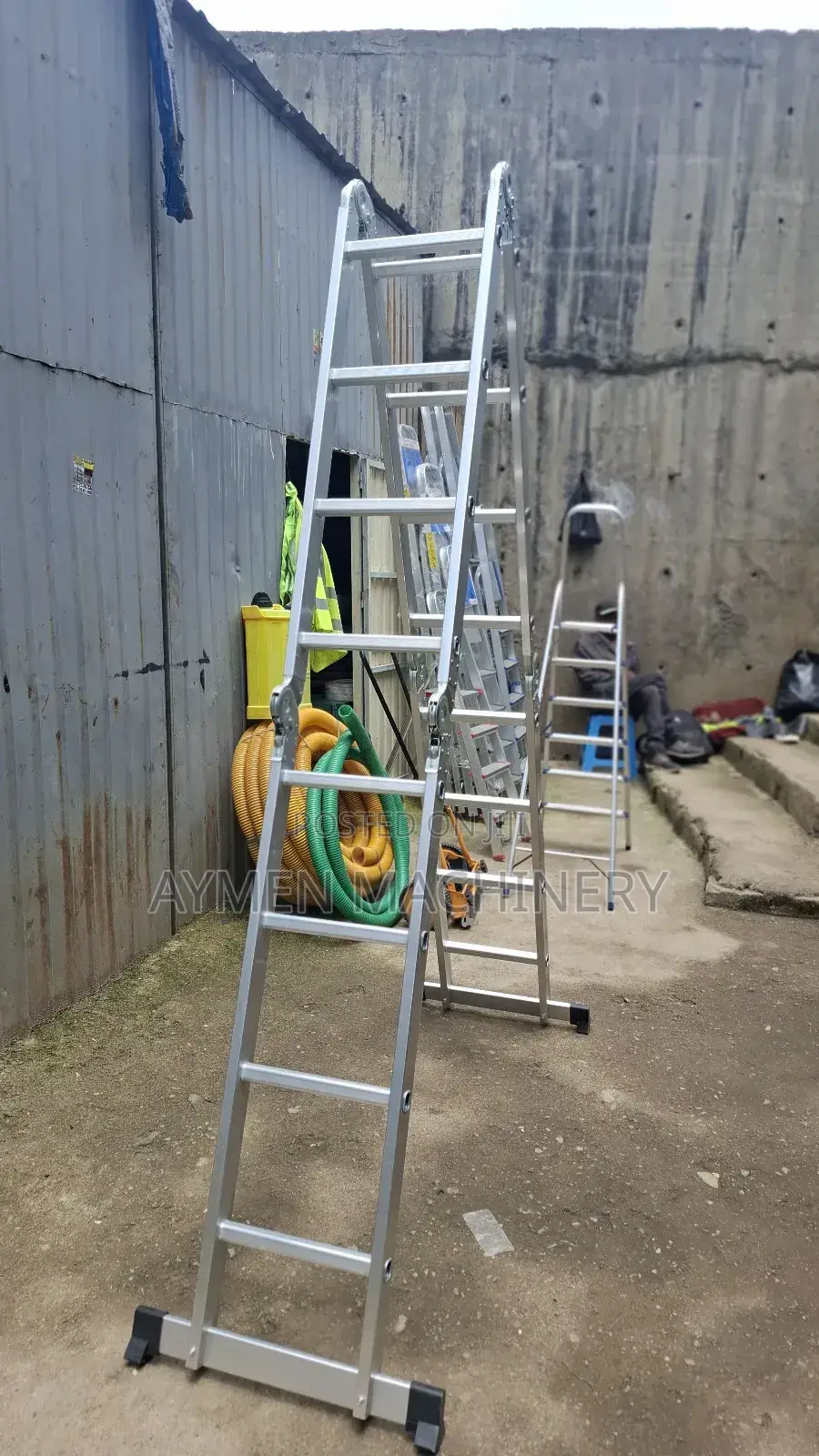 Multipurpose Aluminium Ladder 4meter ተጣጣፊ መሰላል