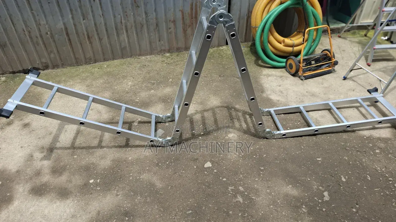Multipurpose Aluminium Ladder 4meter ተጣጣፊ መሰላል