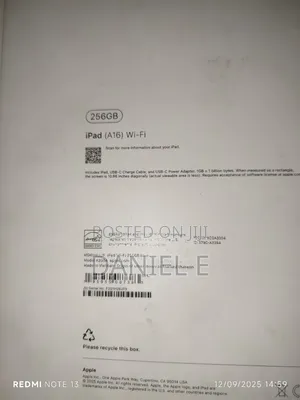 New Apple iPad (2025) 256 GB Blue