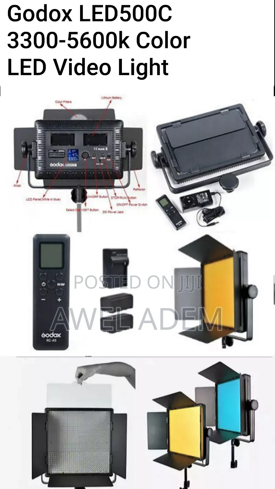 Godox Led1000c 3300- Led Video Light Godox Led500c 3300