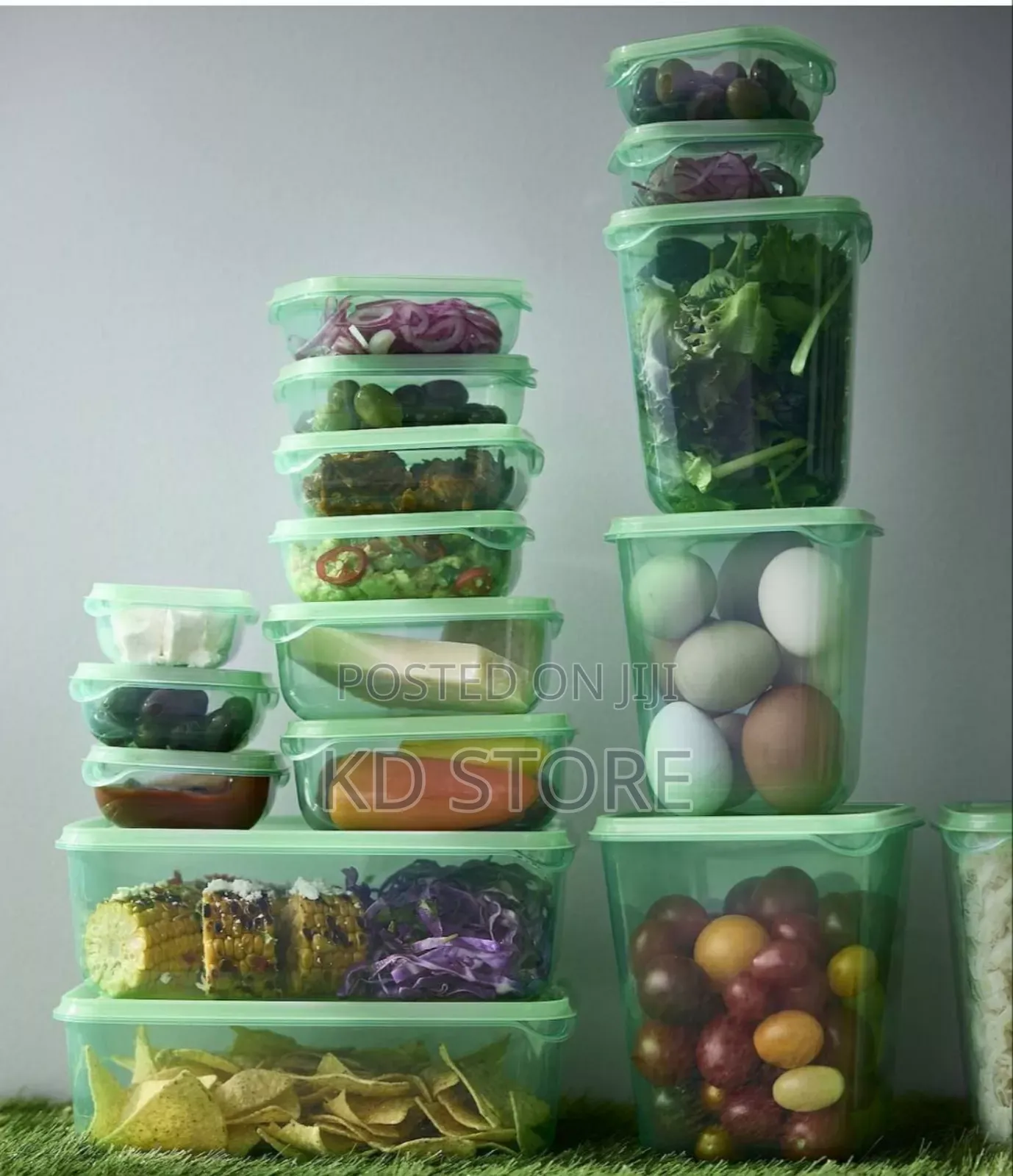 Ikea Food Container, Set of 17, Transparent