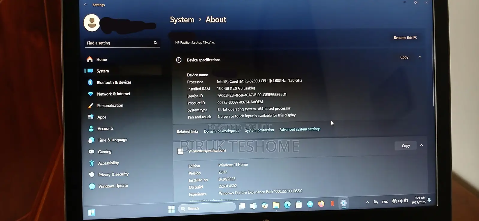 Laptop HP Pavilion 15 16GB Intel Core i5 SSD 1T