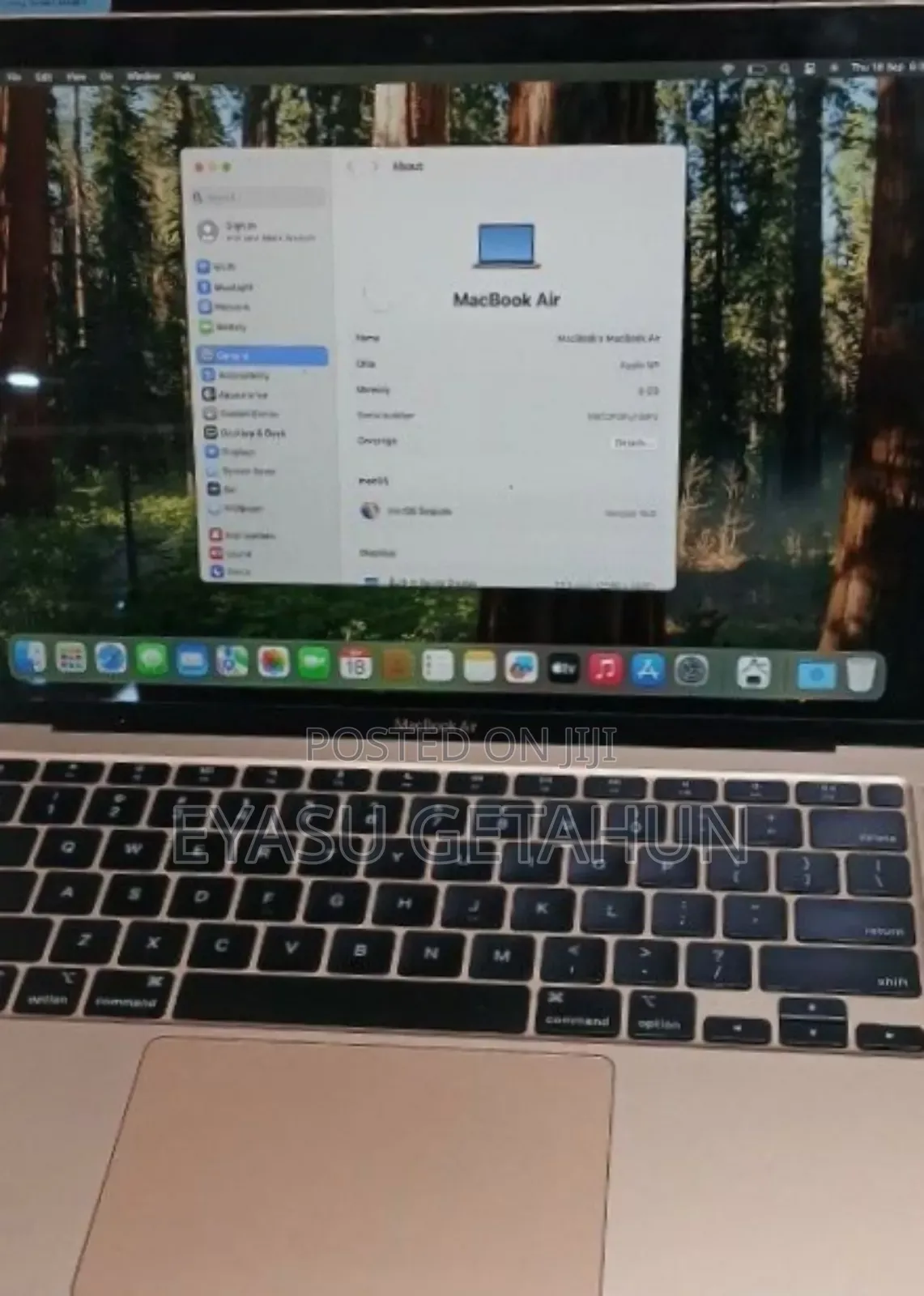 New Laptop Apple MacBook Air 2020 M1 8GB Apple M1 SSD 256GB