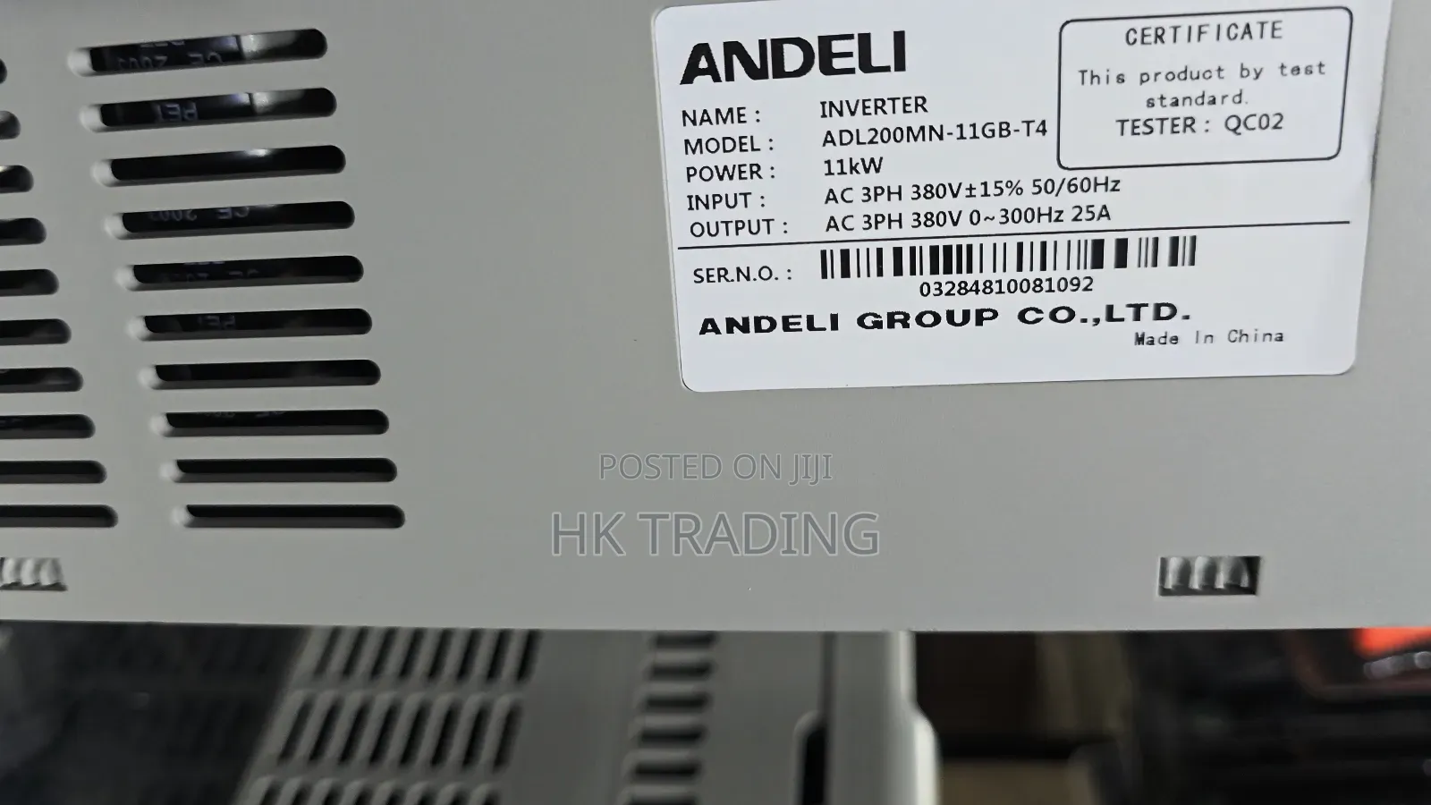 VFD Inverter 11kw Andeli