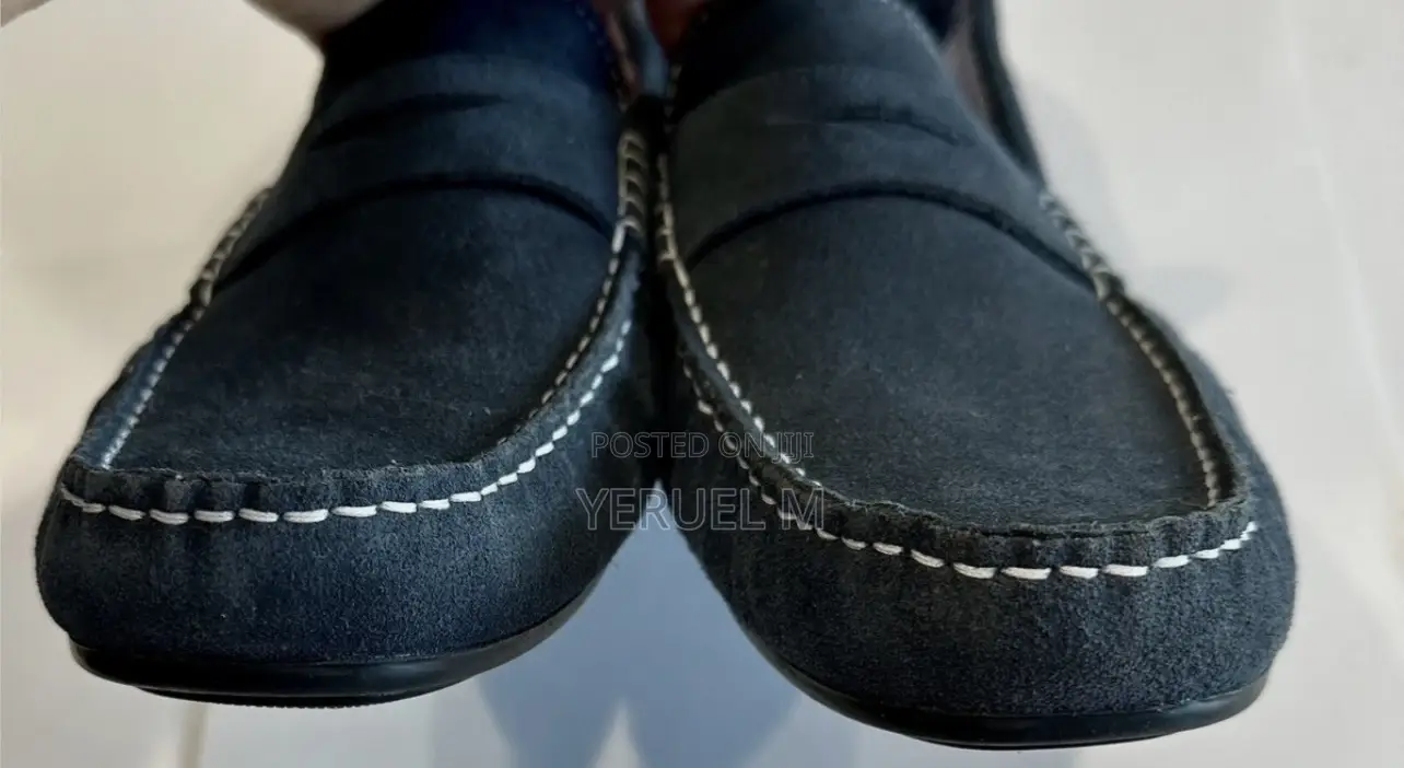 Classic Livergy Ian Blue Genuine Suede Leather Loafers Shoes