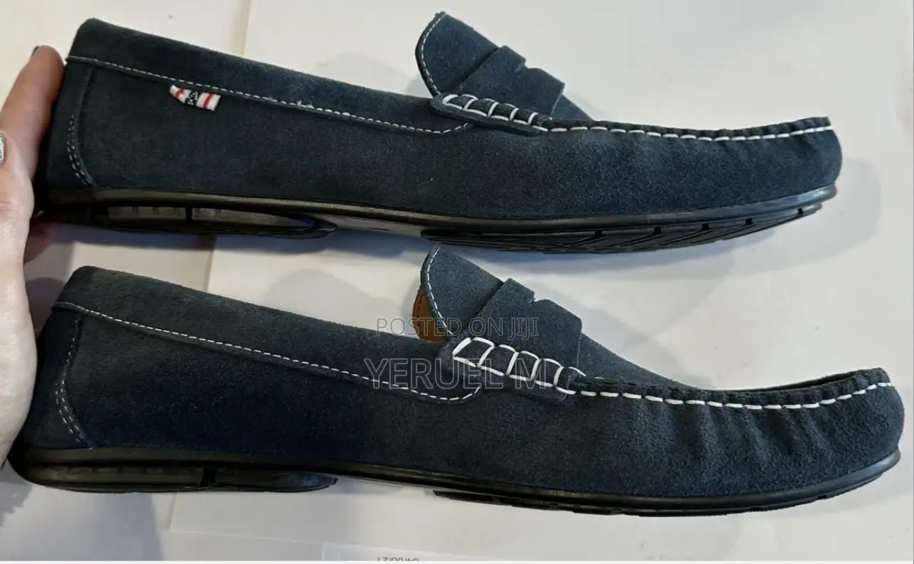 Classic Livergy Ian Blue Genuine Suede Leather Loafers Shoes