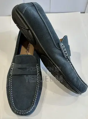 Classic Livergy Ian Blue Genuine Suede Leather Loafers Shoes