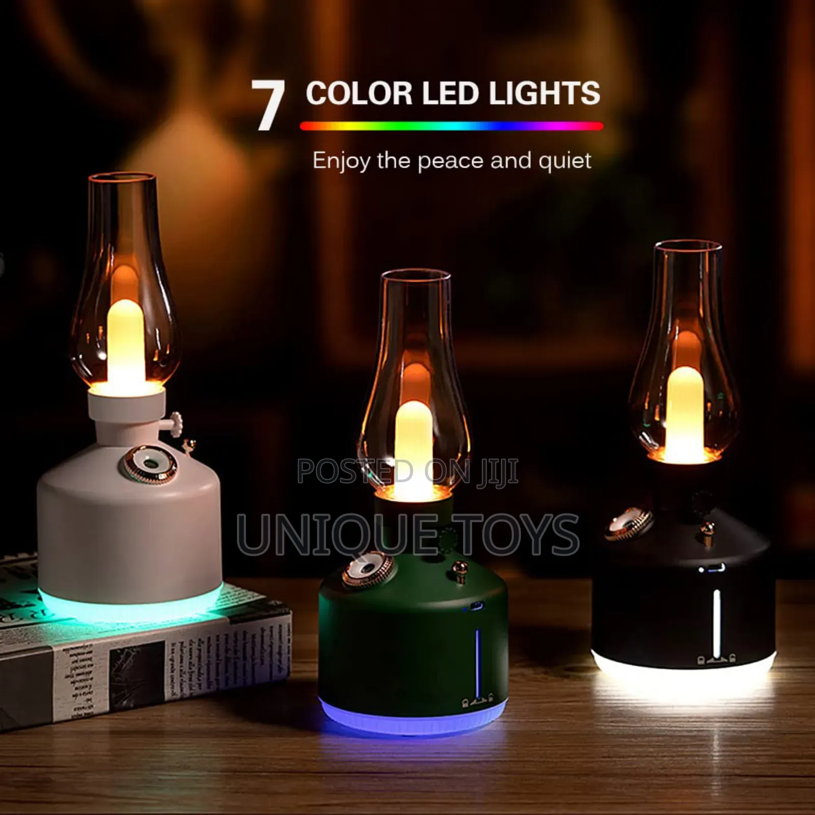 Vintage Lamp Humidifier – Mist + Night Light in One!