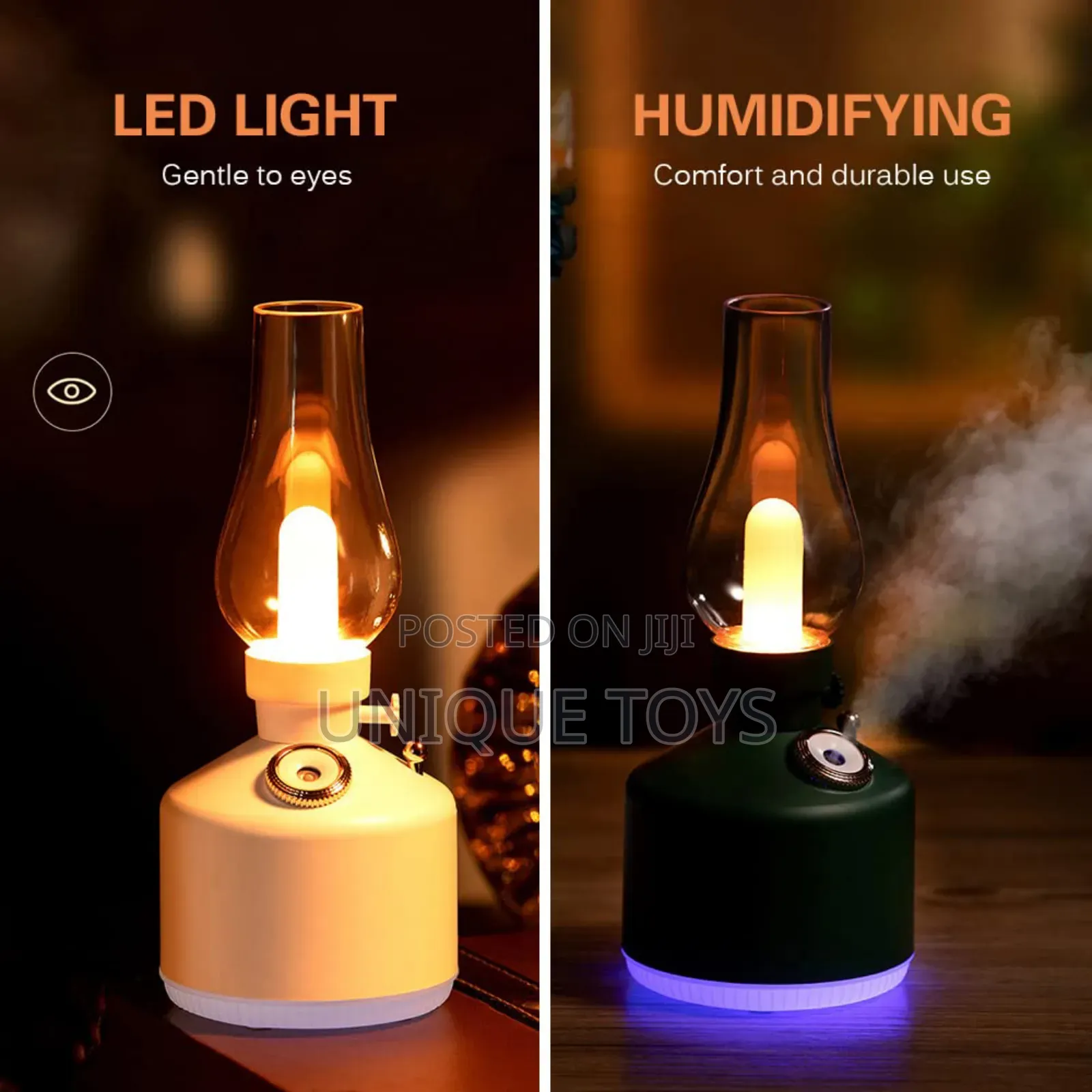 Vintage Lamp Humidifier – Mist + Night Light in One!