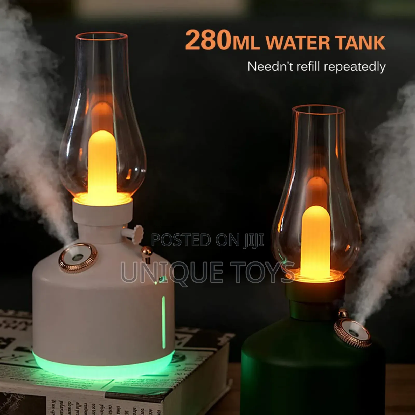 Vintage Lamp Humidifier – Mist + Night Light in One!