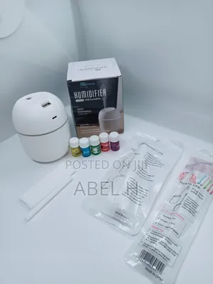 Air Humidifier Led Light, Portable Fan