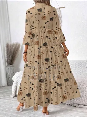 Casual Vintage Floral Pattern Maxi Dress