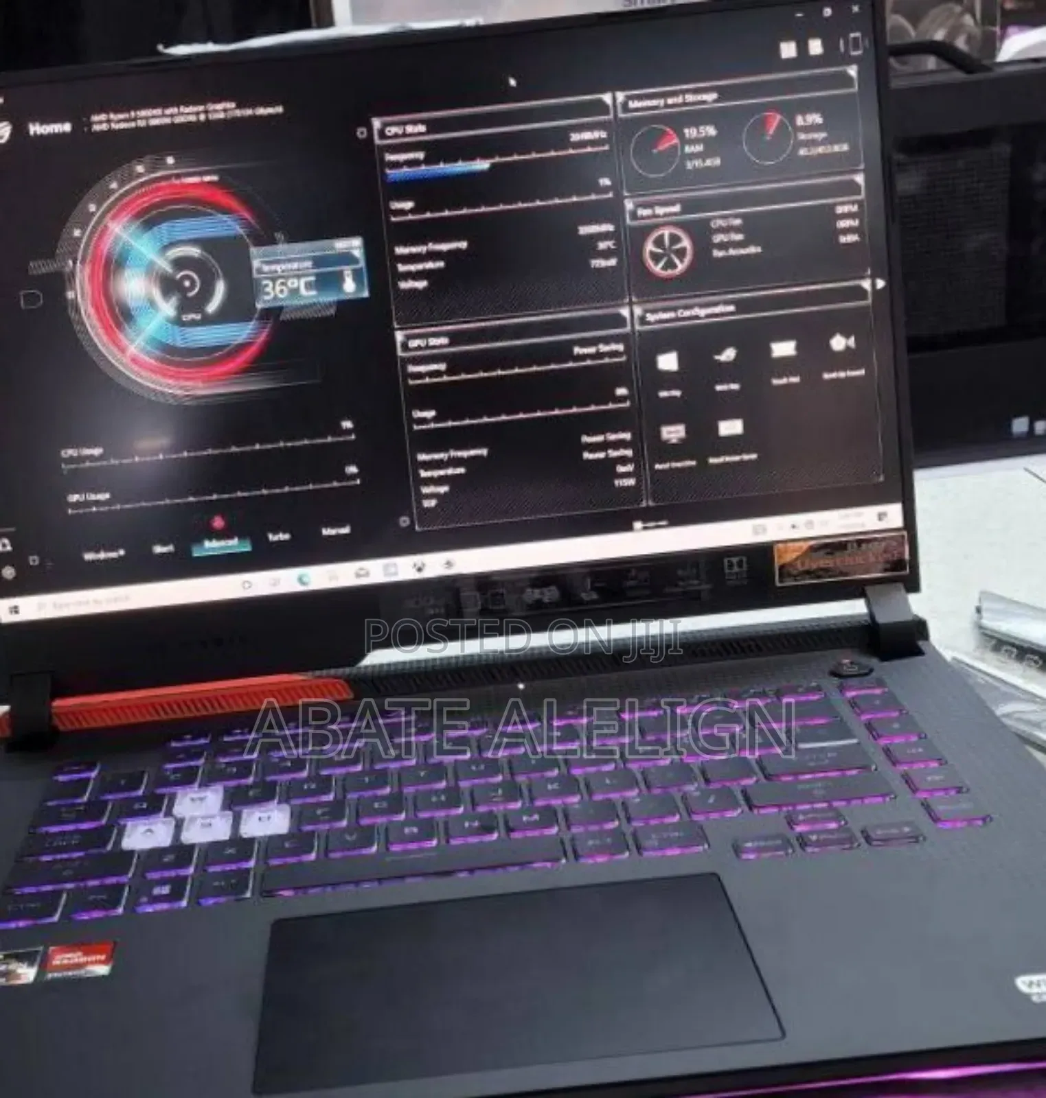 New Laptop Asus ROG Strix G15 16GB AMD Ryzen 9 SSD 512GB