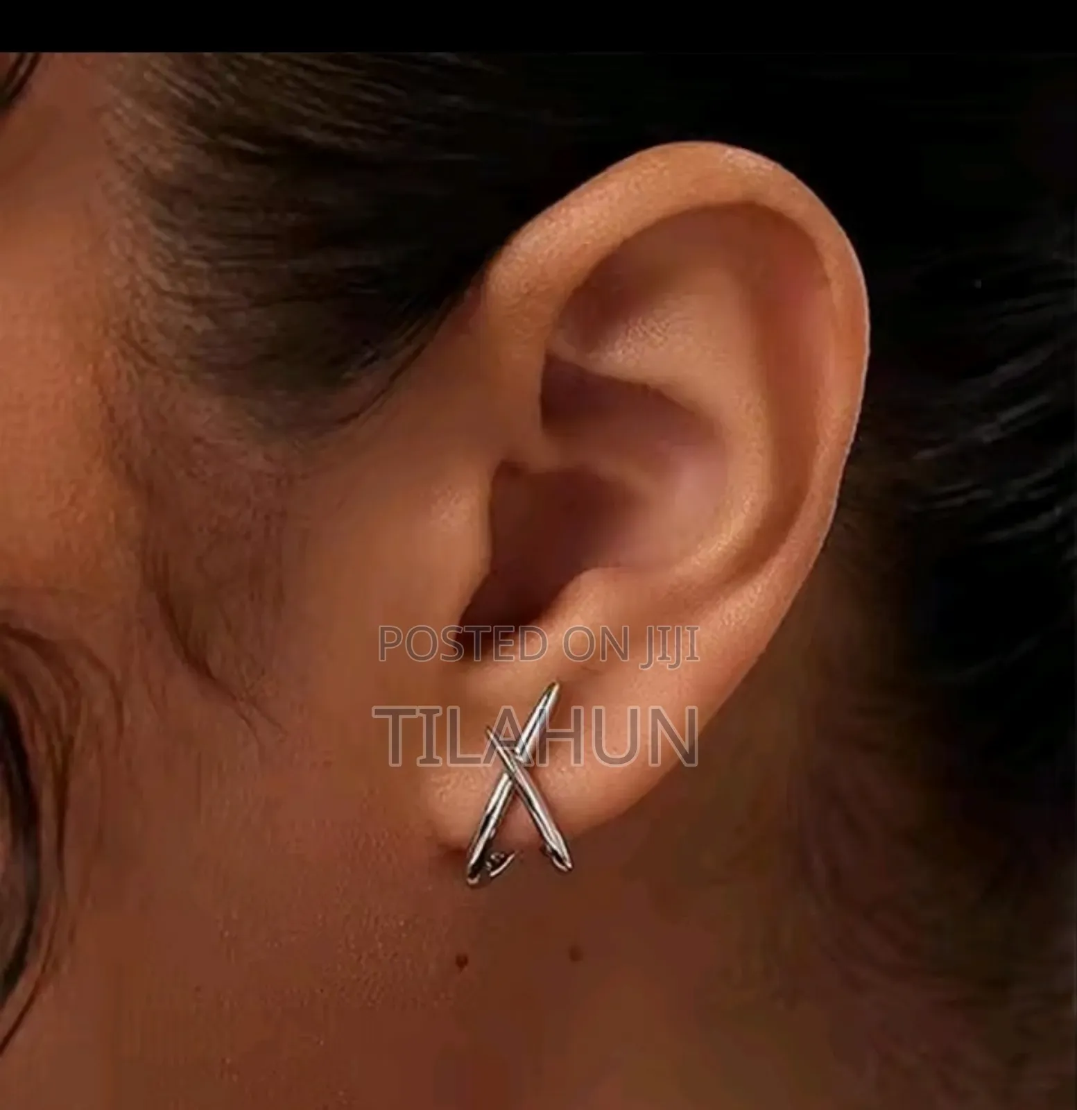 Trendy Gold Color Cross Stud Earrings for Womendainty Fashion Jewelry