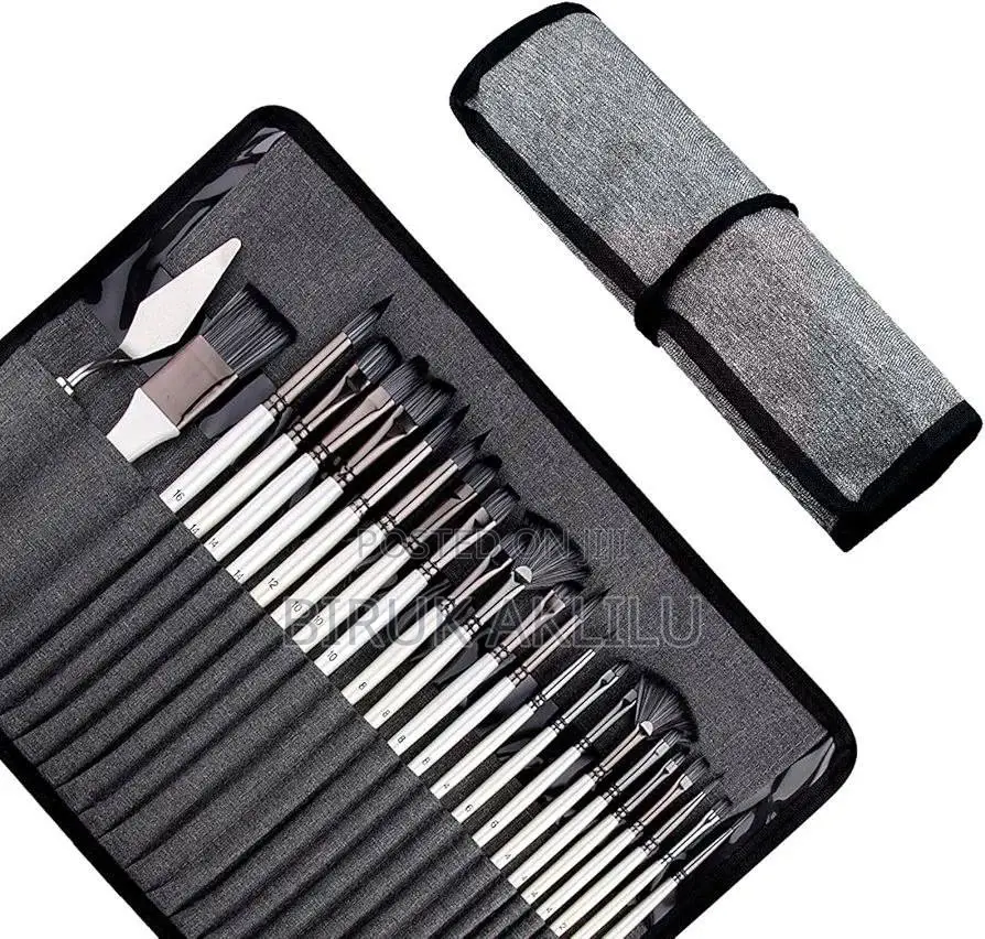 24pcs Brush Set Includes 1 Pallet Knife
