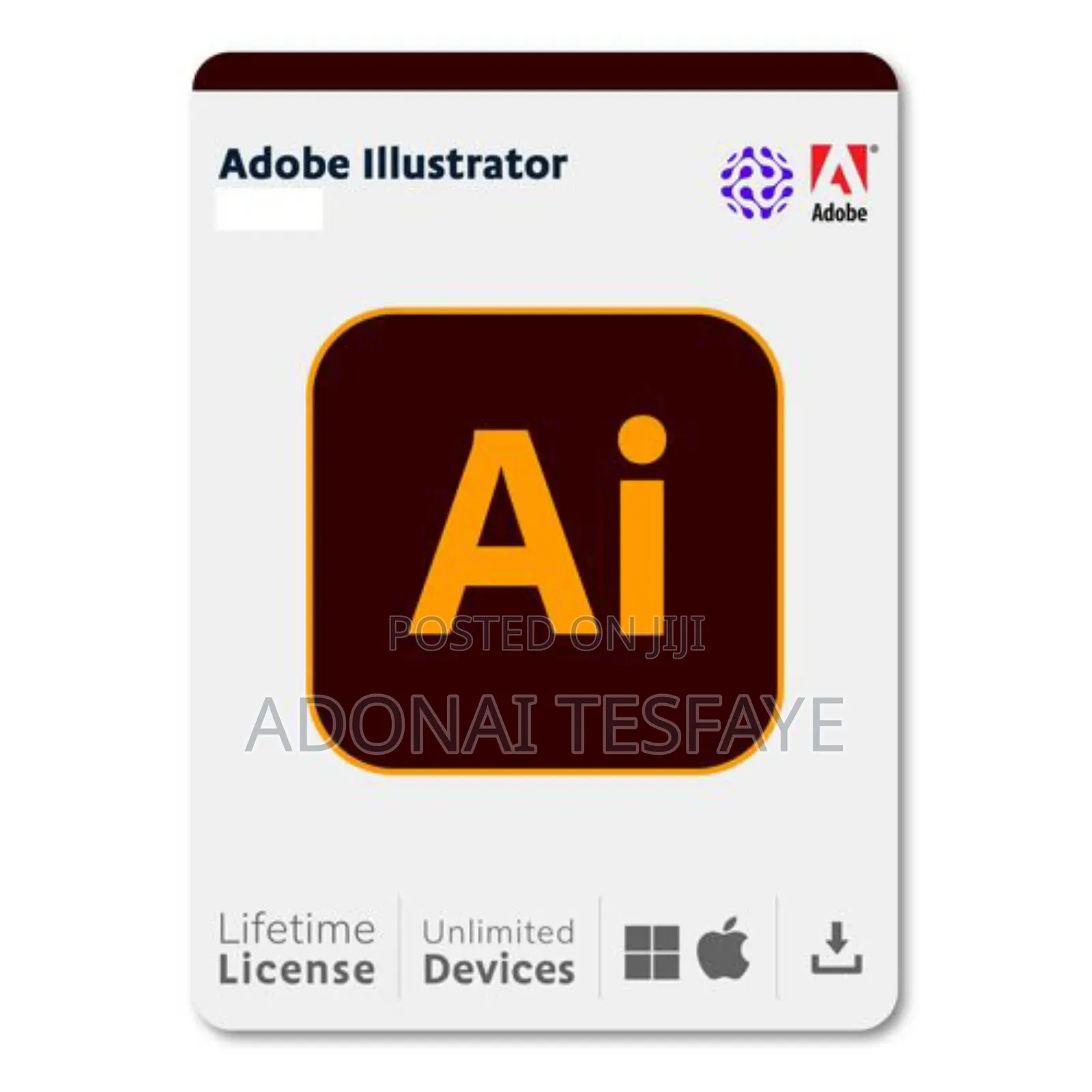 Adobe Illustrator 2025 (Full Life Time Licence) Mac Win
