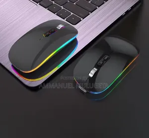  Rechargeable Wireless Mouse – Colorful Backlit Silent Click 