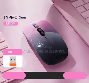  Rechargeable Wireless Mouse – Colorful Backlit Silent Click 