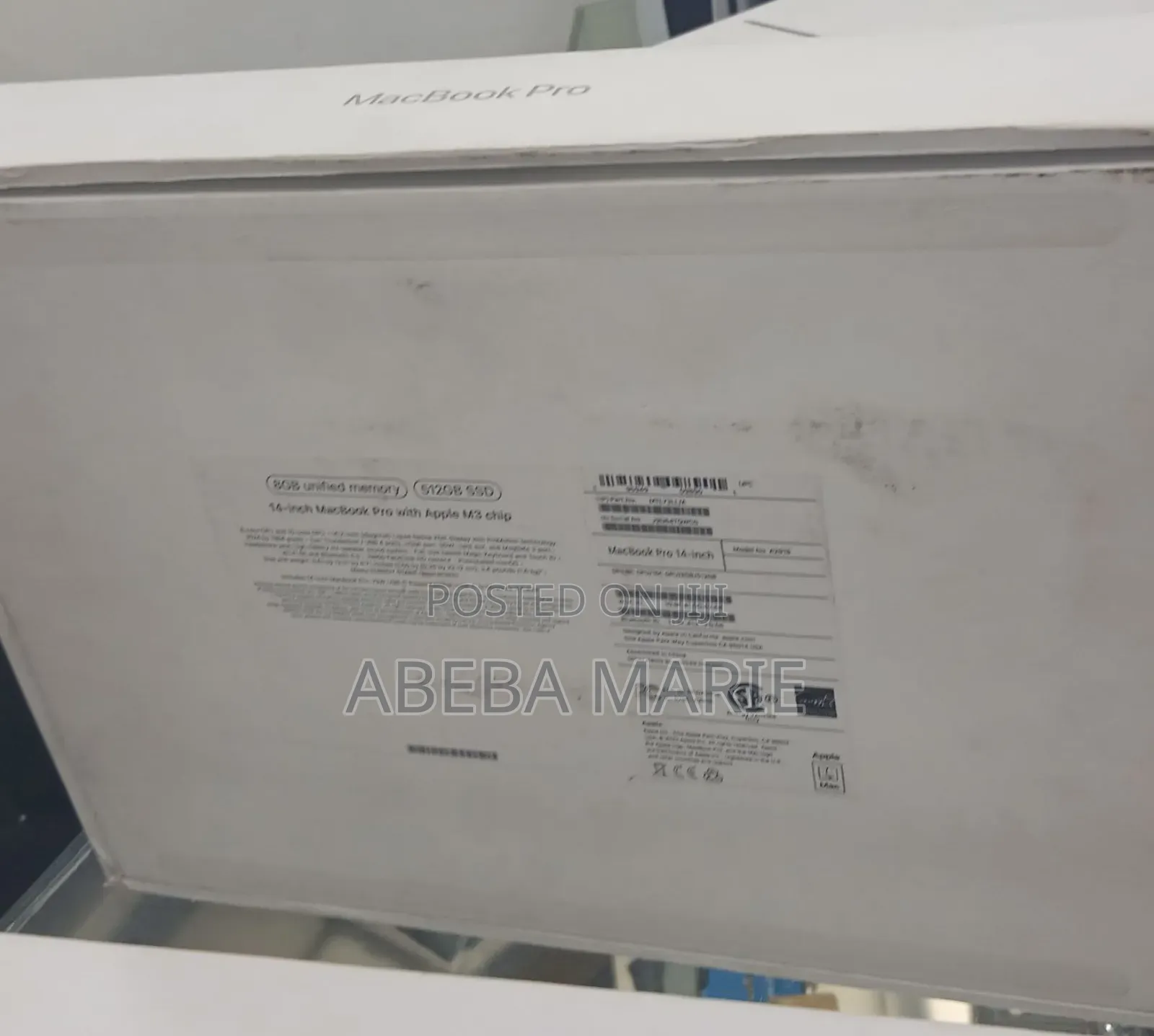 New Laptop Apple MacBook Pro 2024 M3 14-Inch 8GB Apple M3 Pro SSD 512GB