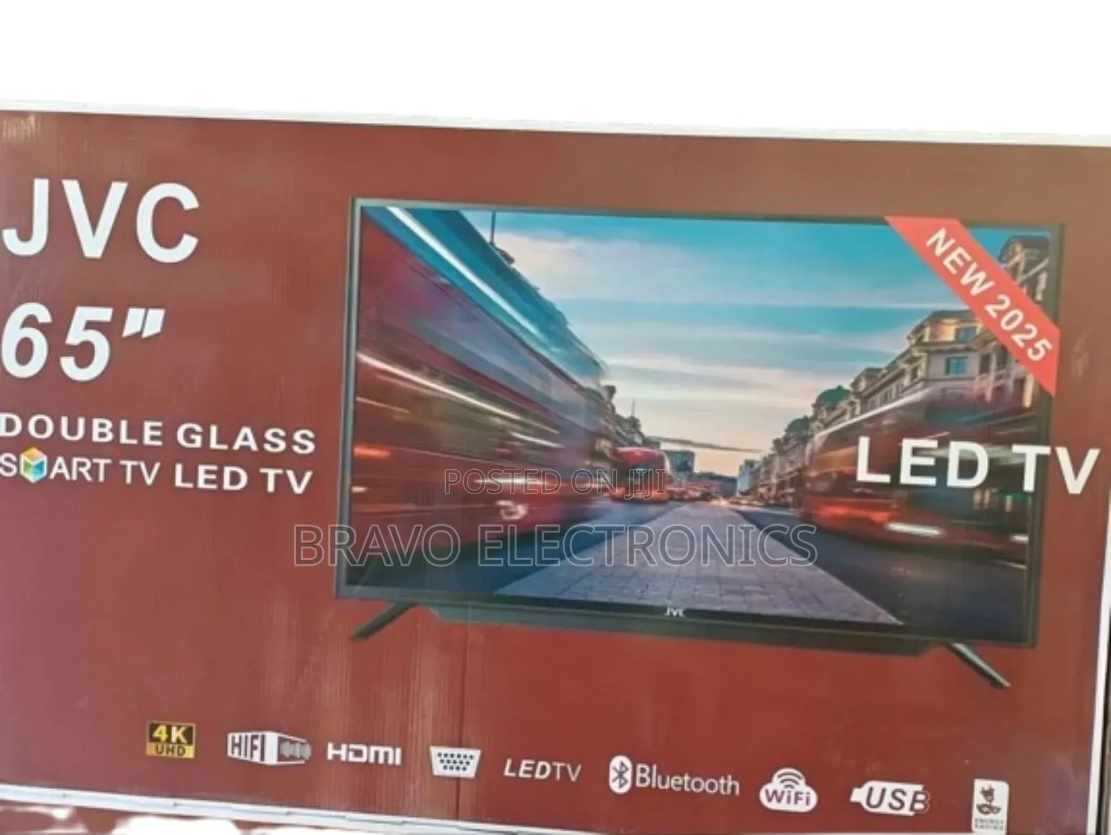 JVC Tv 65" Smart Android Tv. 
● Double Glass