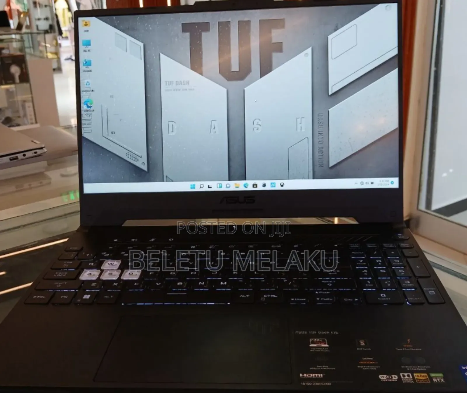 New Laptop Asus TUF Dash F15 16GB Intel Core I7 SSD 512GB