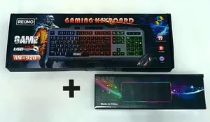 Gaming Keyboard + Mouse Pad