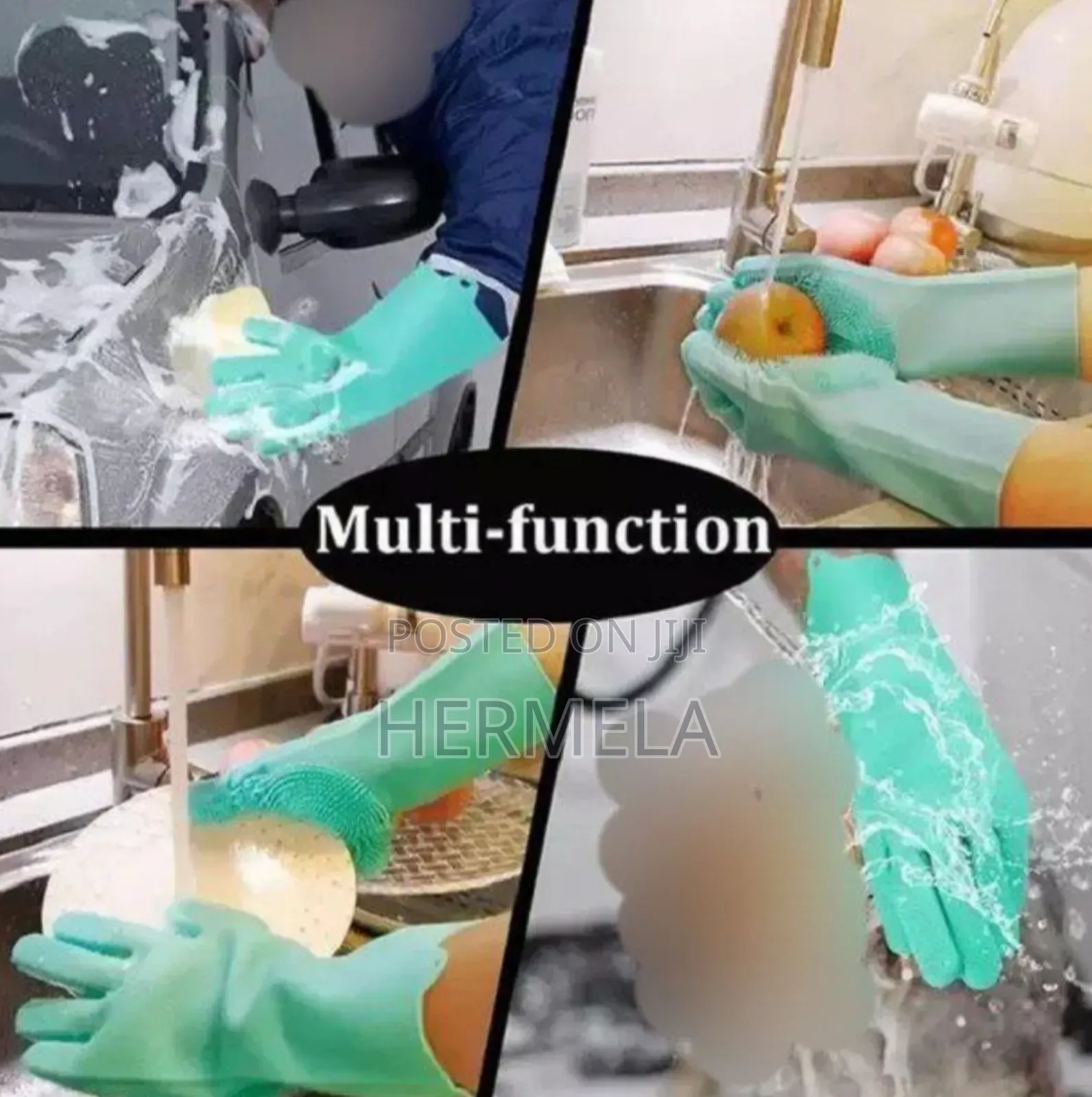 Magic Silicone Dish Washing Gloves High Quality (ወፍራሙ)