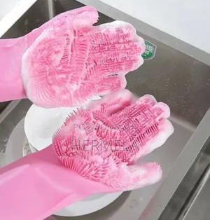 Magic Silicone Dish Washing Gloves High Quality (ወፍራሙ)