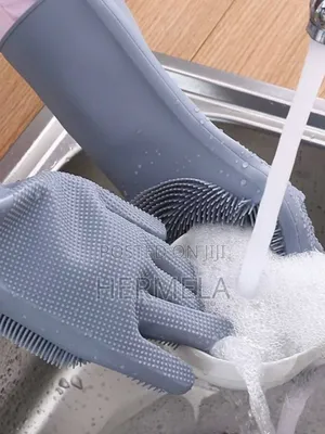 Magic Silicone Dish Washing Gloves High Quality (ወፍራሙ)