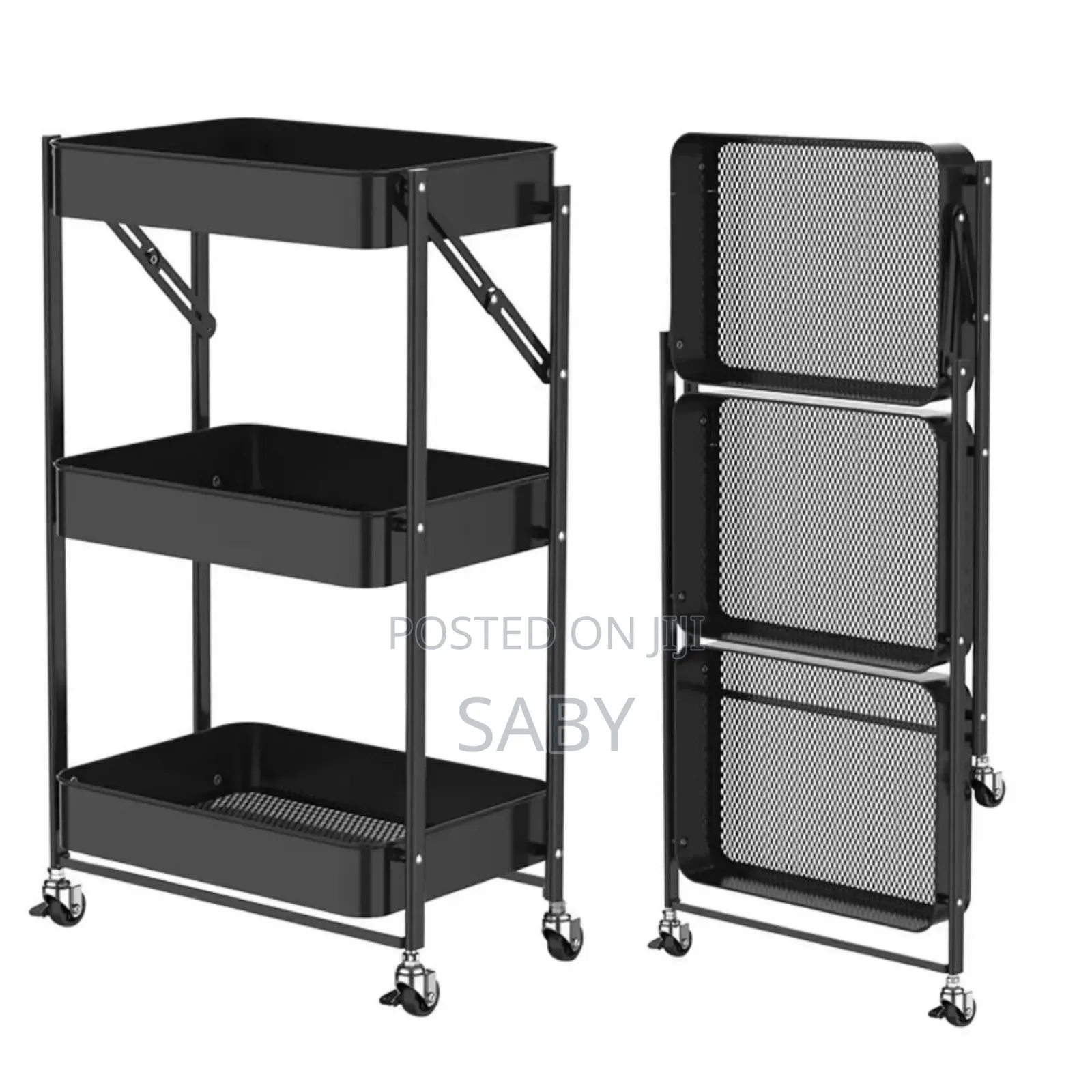 Foldable Metal Rolling Utility Cart