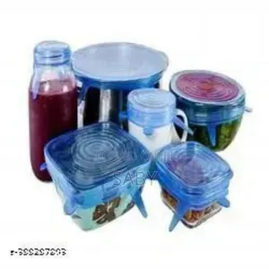 Stretch Silicon Lids ( 6 Pack )