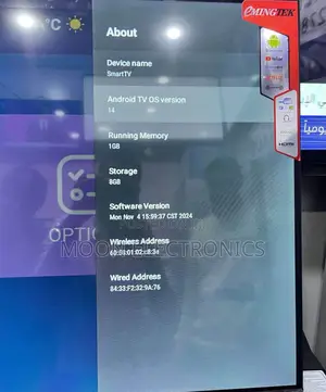 Photo - Emingteck 43” Frameless Smart Android Tv – Sleek Powerful!