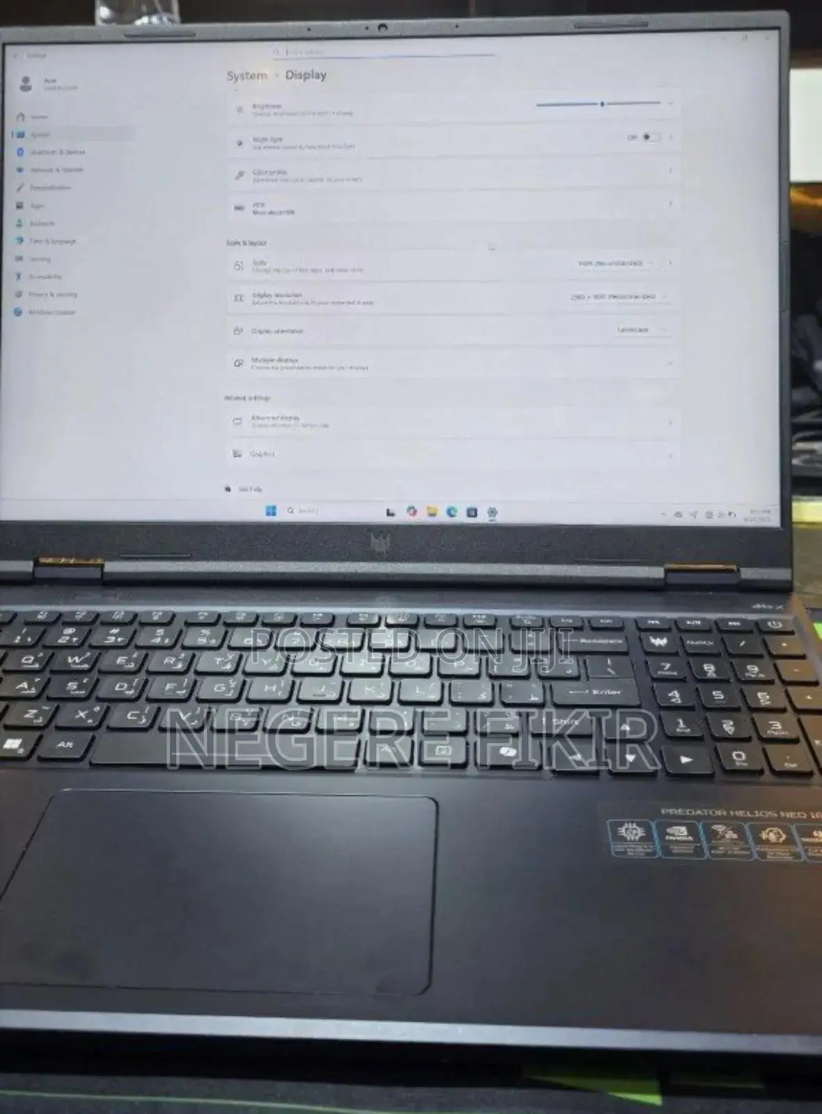 New Laptop Acer Predator Helios Neo 16 16GB Intel Core I9 SSD 1T