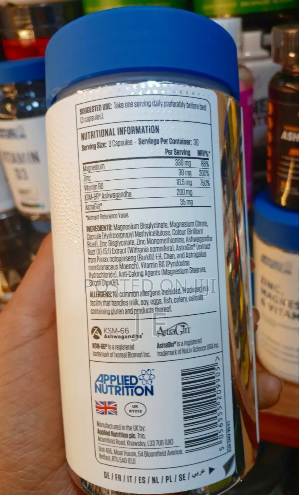 Zinc, Magnesium and Vitamin B6 With Ashwagandha (Zma)