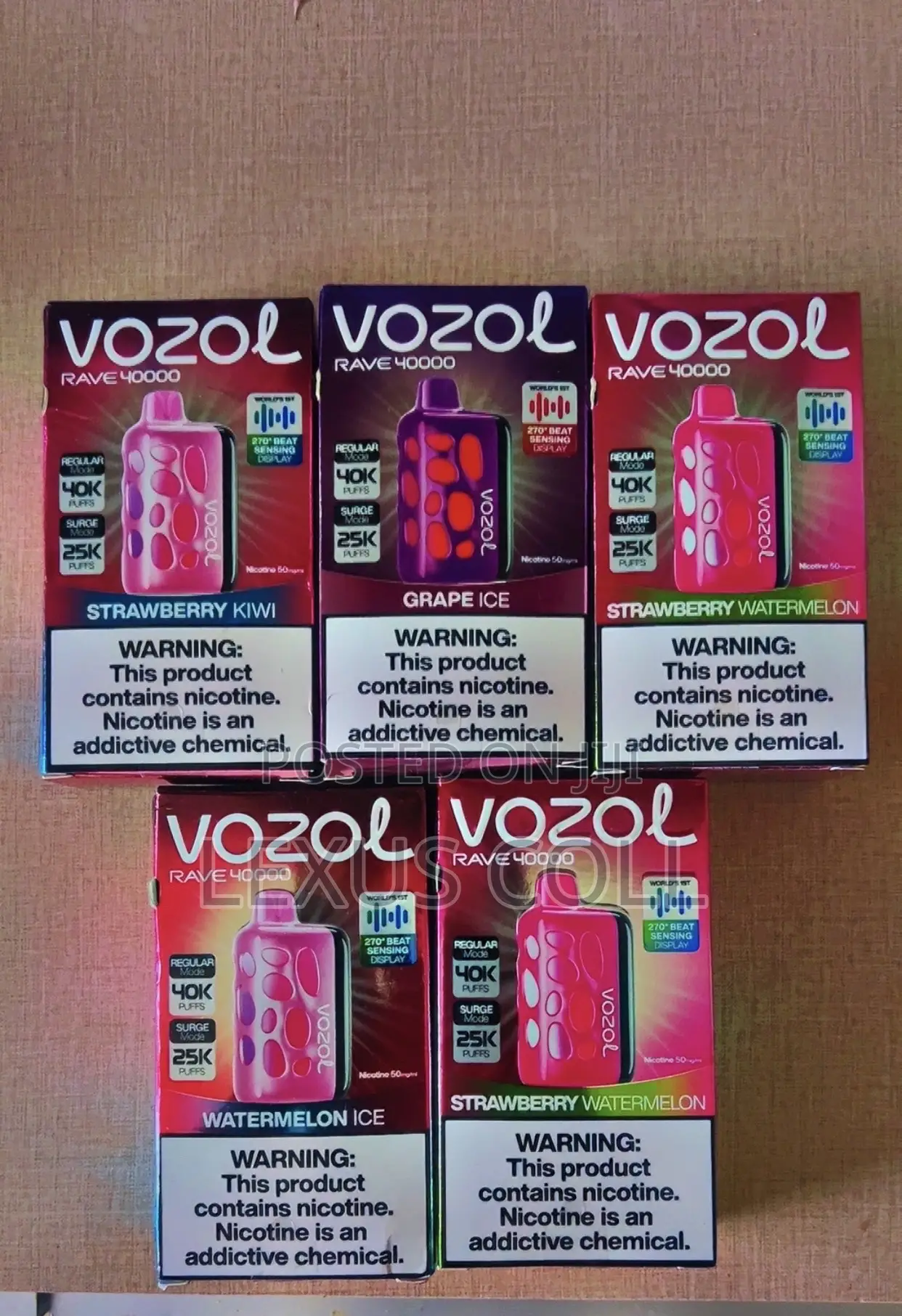 Vozol 40,000 Puff Strawberry Kiwi and Watermelon Ice