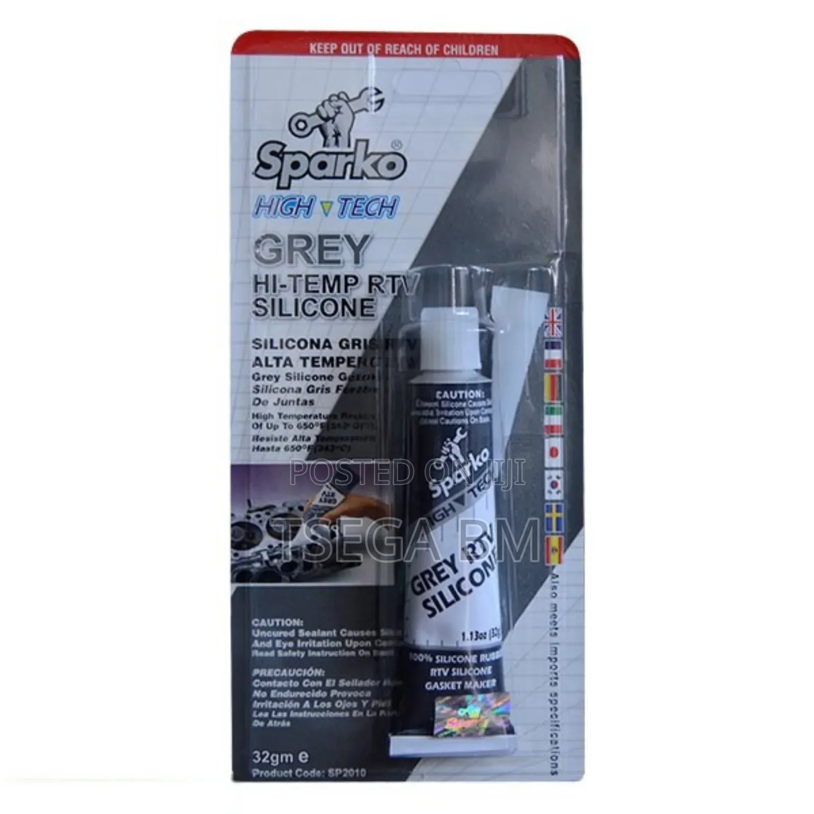 Sparko High Temperature RTV Silicone (Grey)